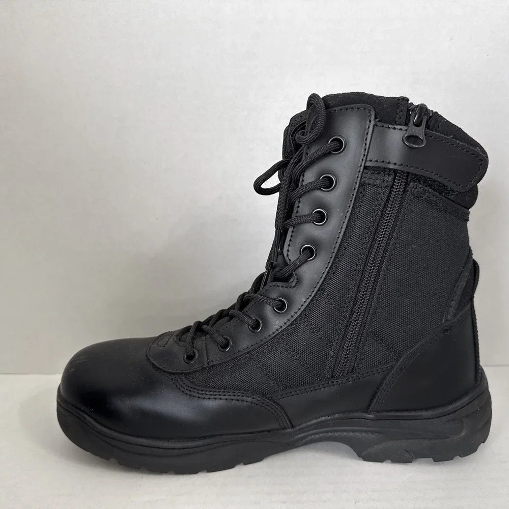 Nortiv 8 Trooper Men's Military Tactical  Lace Up Boots Size 10 Solid Black Work